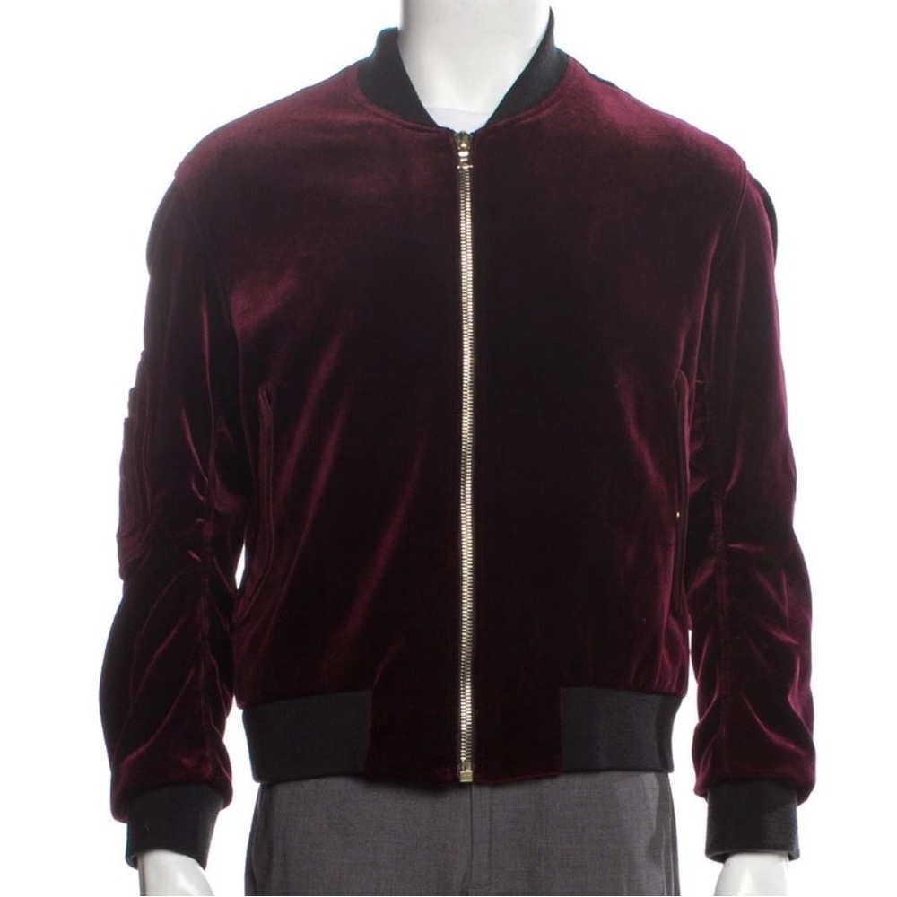 Sandro Velvet Bomber Jacket